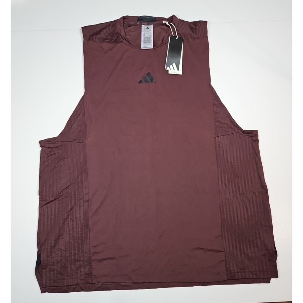 Adidas Mens Maroon ClimaCool Sleeveless Training Tank Top Size XXL NWT